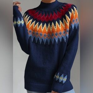 Colorful Patterned Women's Sweater